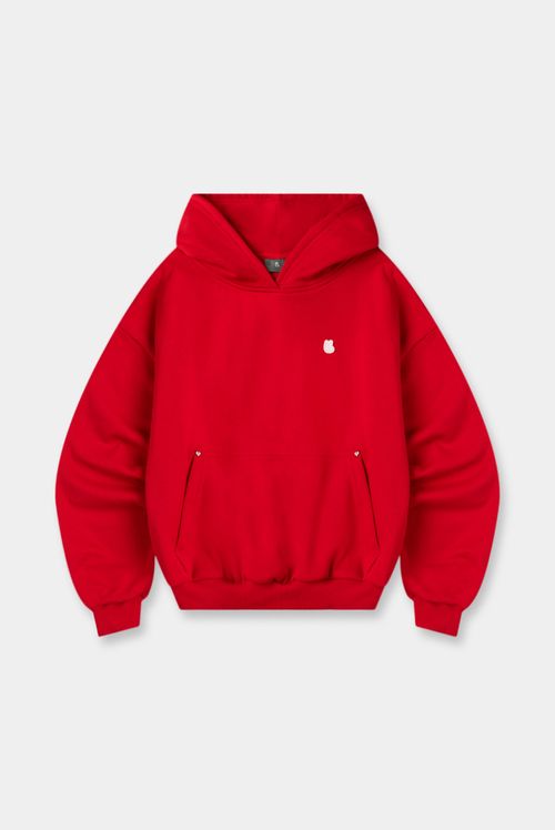 Buzo Hoodie Rojo Texto