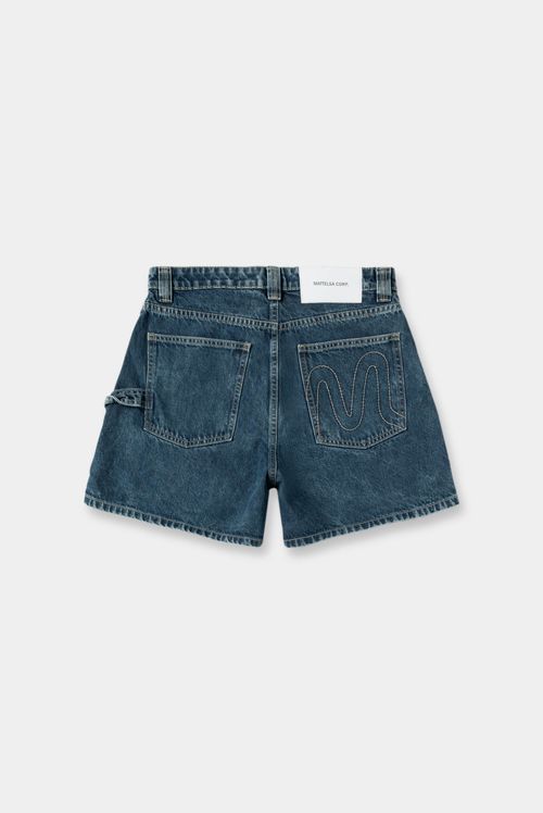 Shorts Denim Azul Oscuro Básico