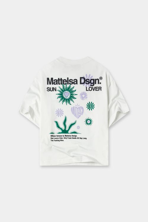 Camiseta Oversize Marfil Ilustración