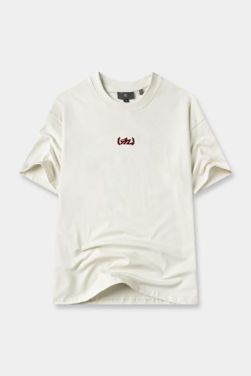 Camiseta Regular Beige Ilustración