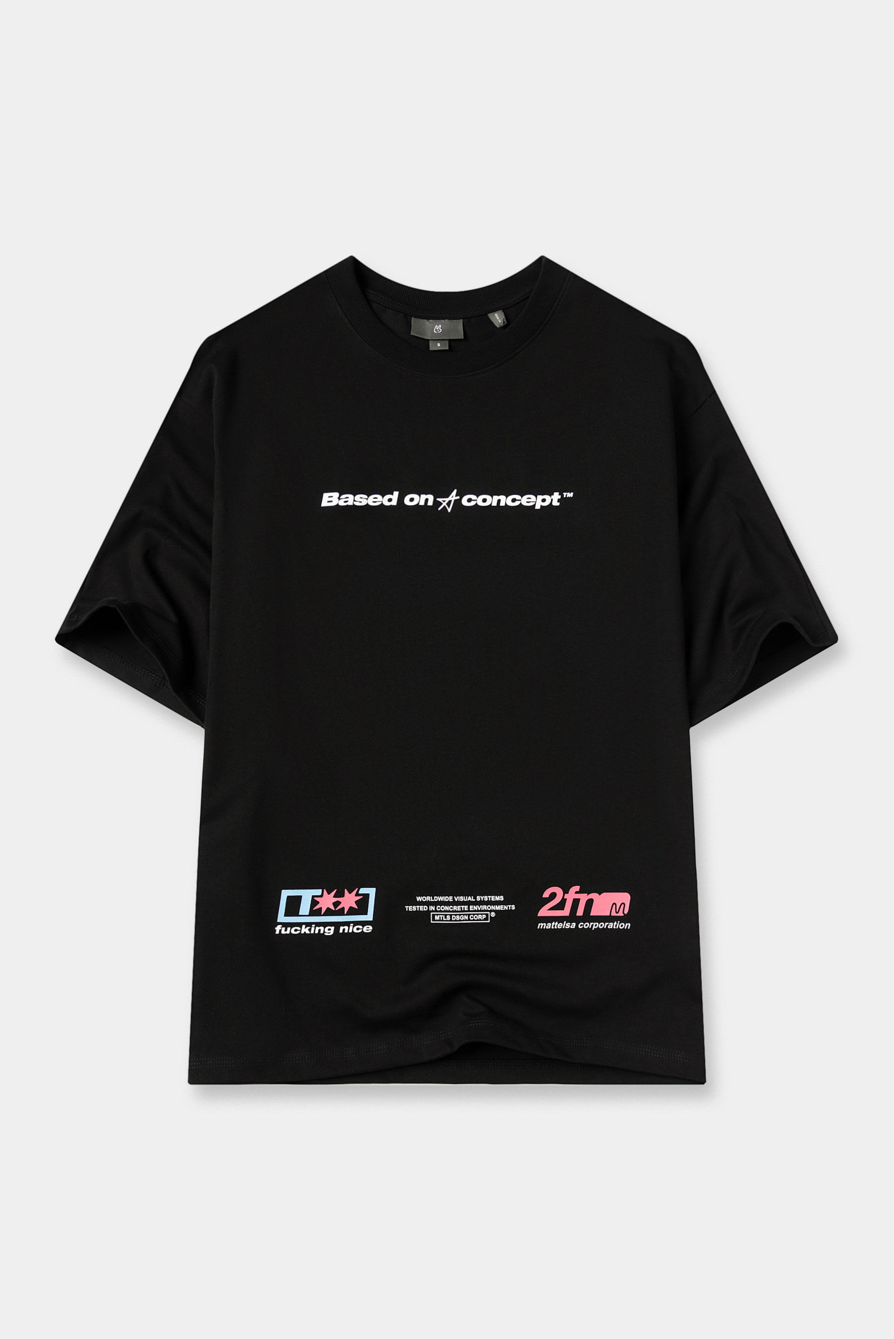 Camiseta Oversize Negro Texto Camisetas para hombre