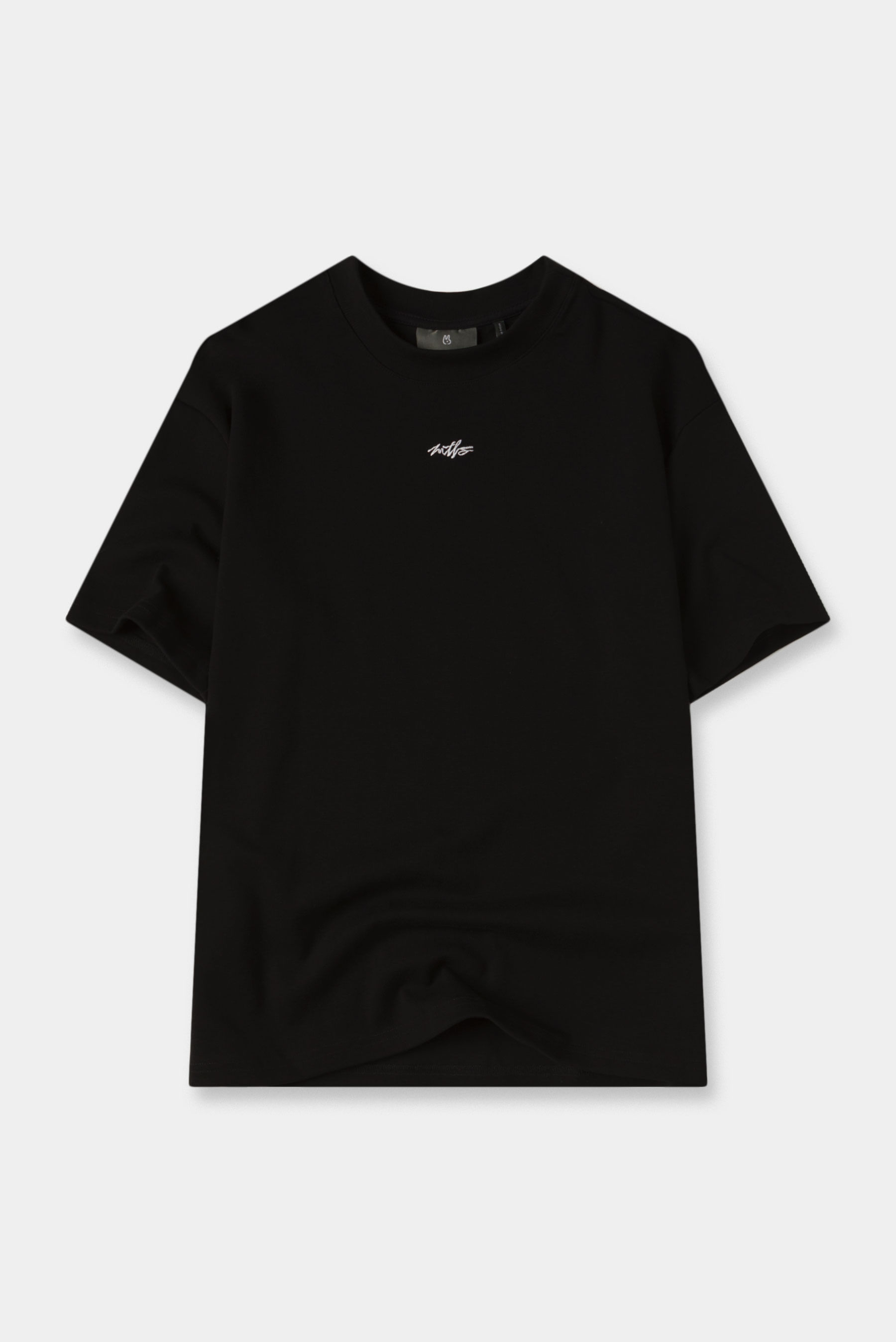 希少　OVERSTAYER M-A-S MODEL8101 Camiseta Oversize Negro Texto Camisetas para hombre