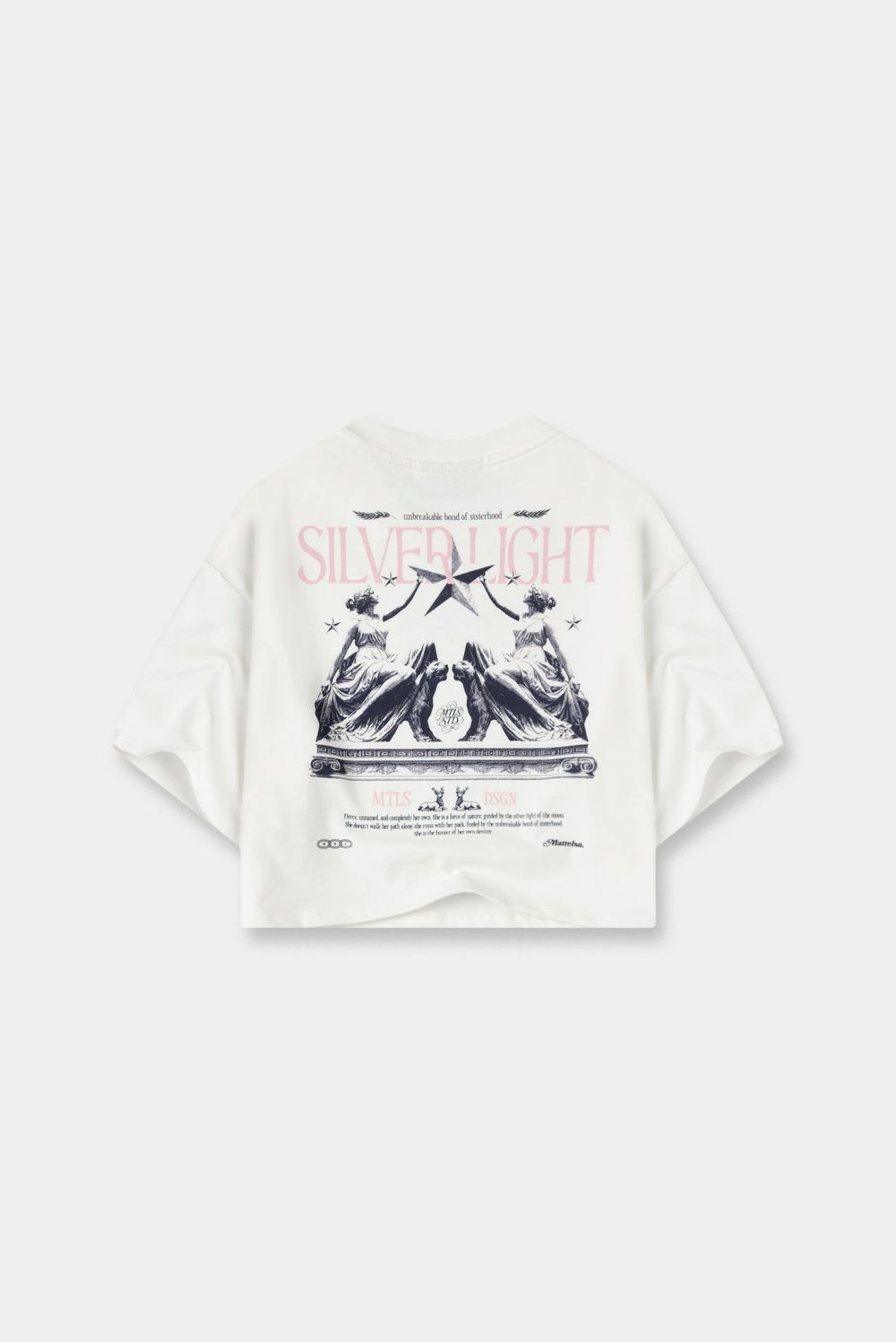 Camiseta Crop Marfil Ilustración